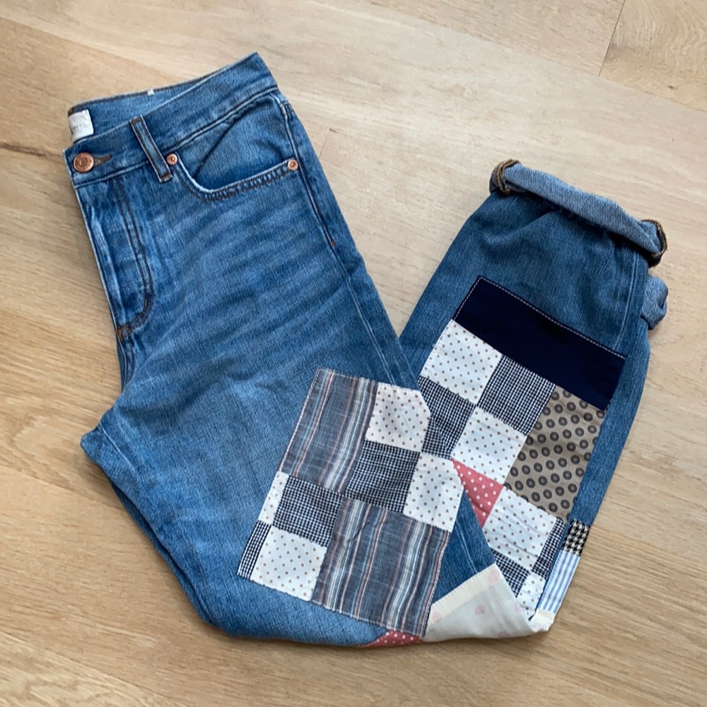 Lou & Grey Boyfriend Patchwork Jeans